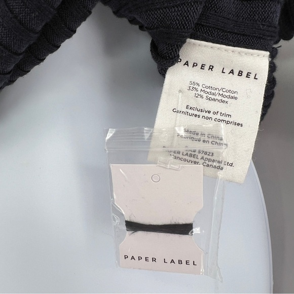 Paper Label ribbed mockneck sweater NWOT - Picture 2 of 6